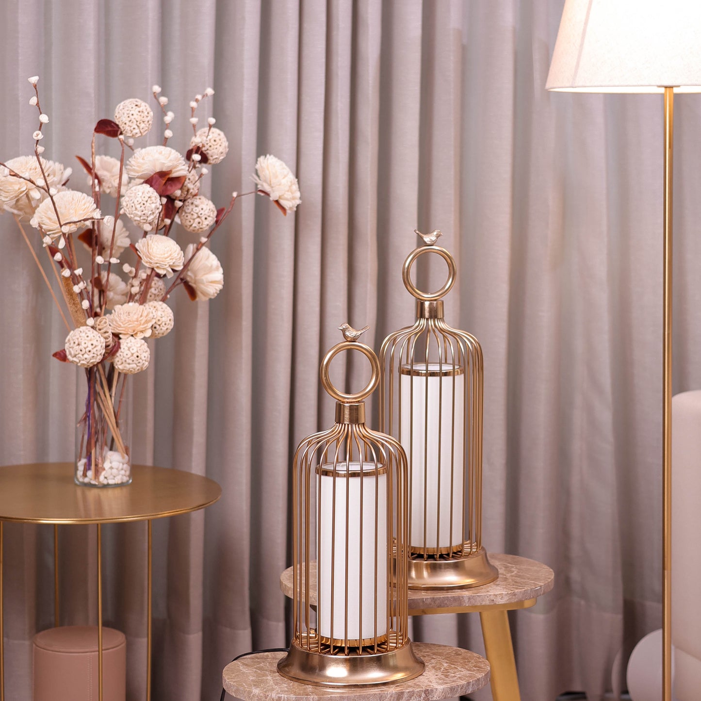 Birdcage-Inspired Table Lamp | 22 inch