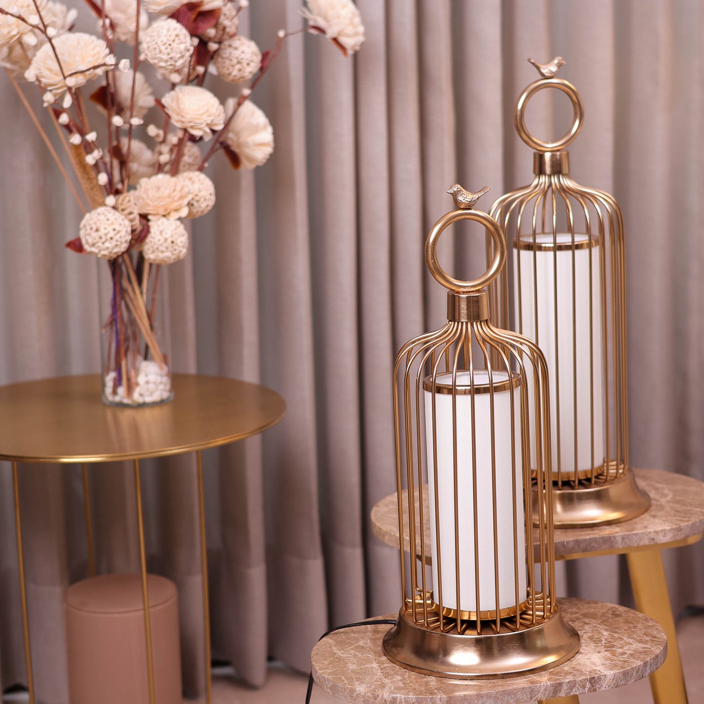 Birdcage-Inspired Table Lamp | 22 inch