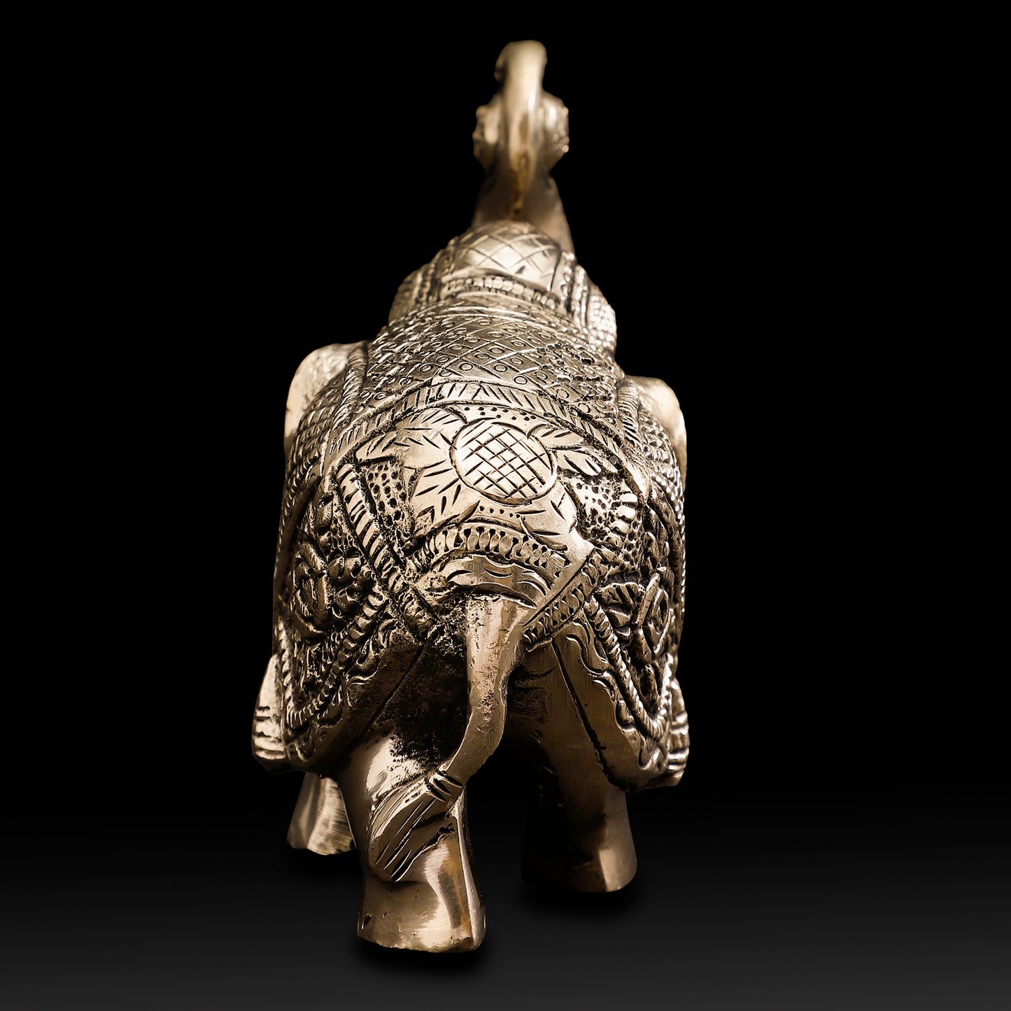 Handcrafted Maharaja Elephant Brass Statue – Ethnic Indian Decor Showpiece for Home & Office