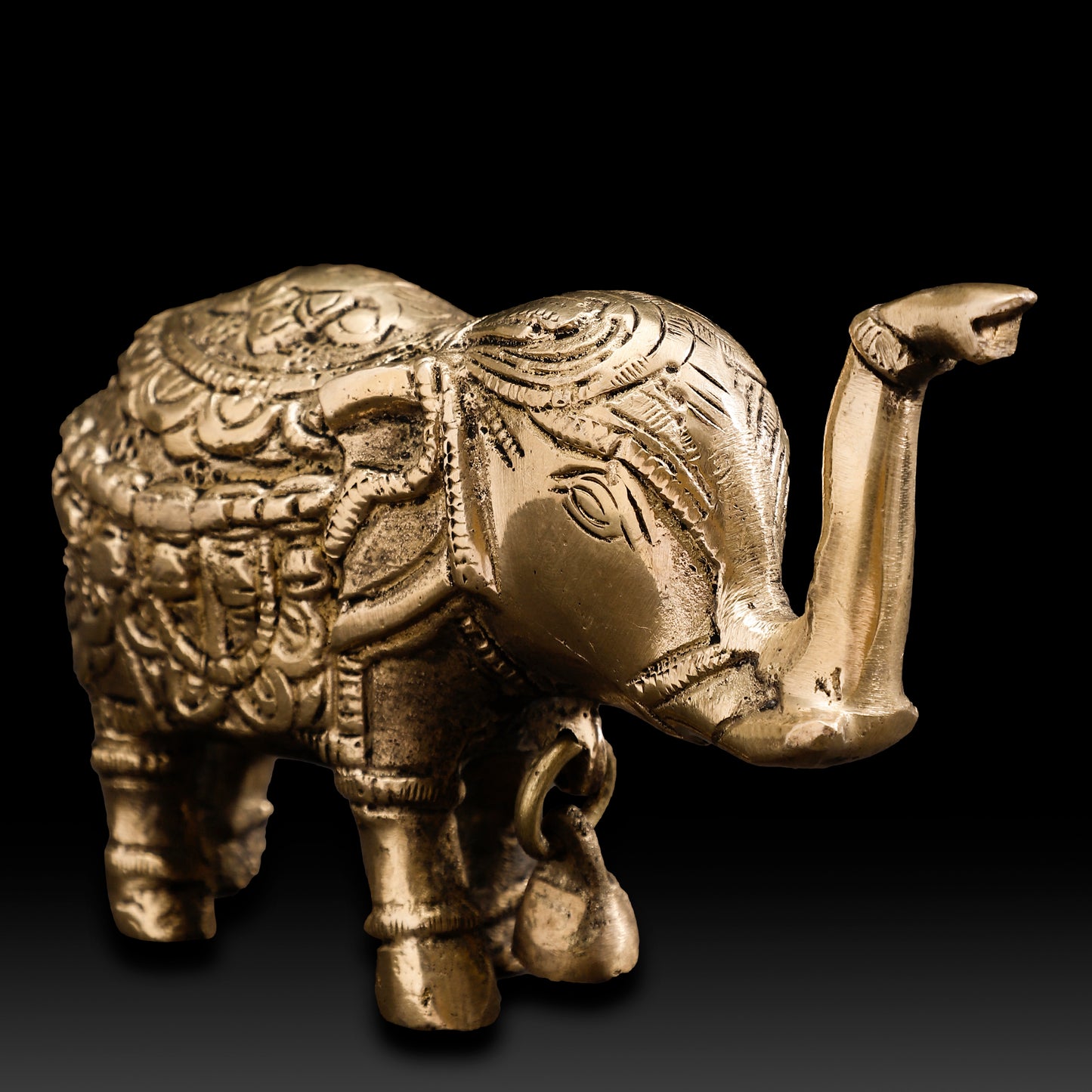 Handcrafted Brass Elephant Figurine – Ethnic Indian Decor Showpiece for Home & Office