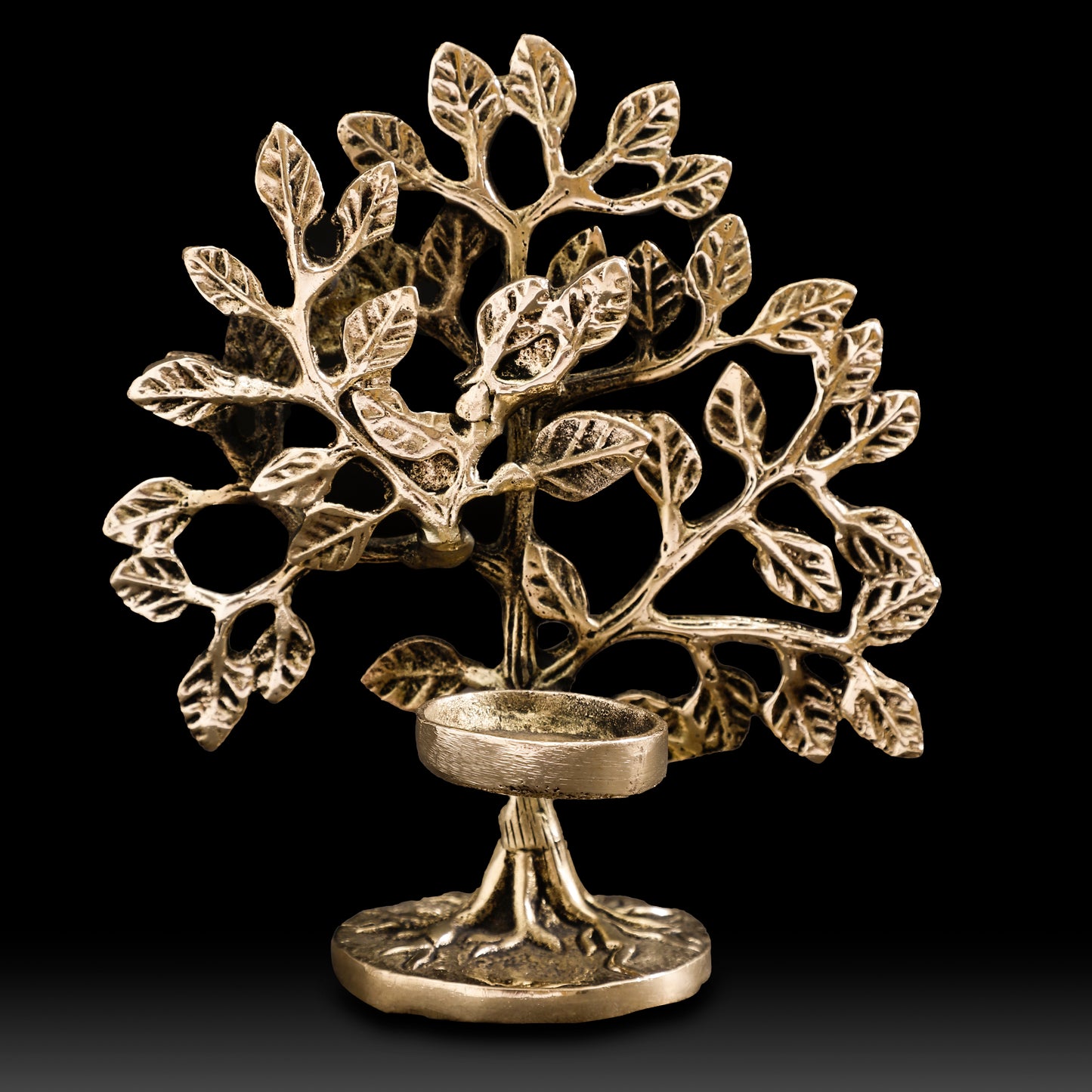 Handcrafted Brass Tree with Diya – Traditional Decorative Oil Lamp for Diwali, Home, Office & Gifting