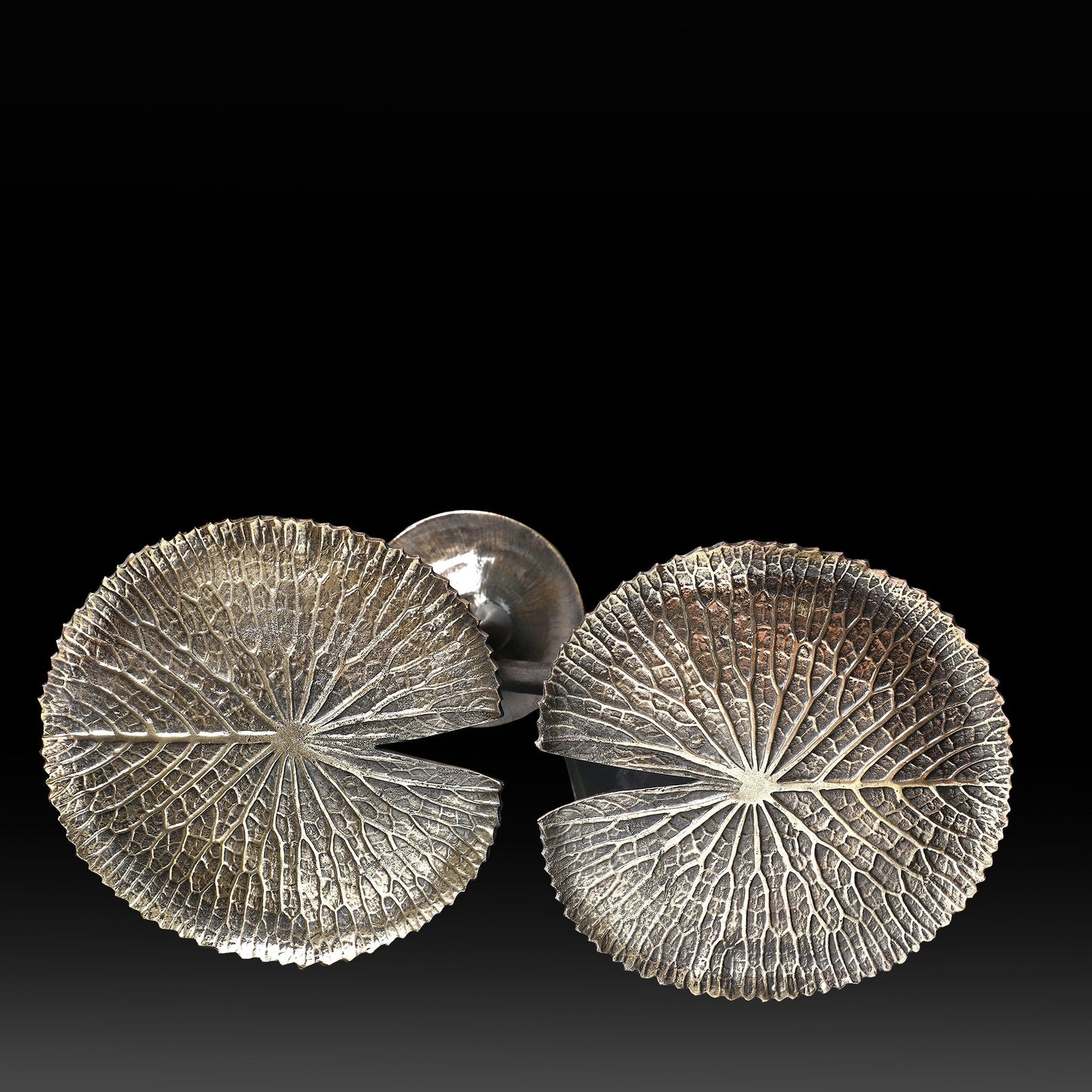 Handcrafted Dual Pedestal Brass Platter Stand – Decorative Pooja & Festive Serveware Display BRASS CRAFT INDIA (BCI)