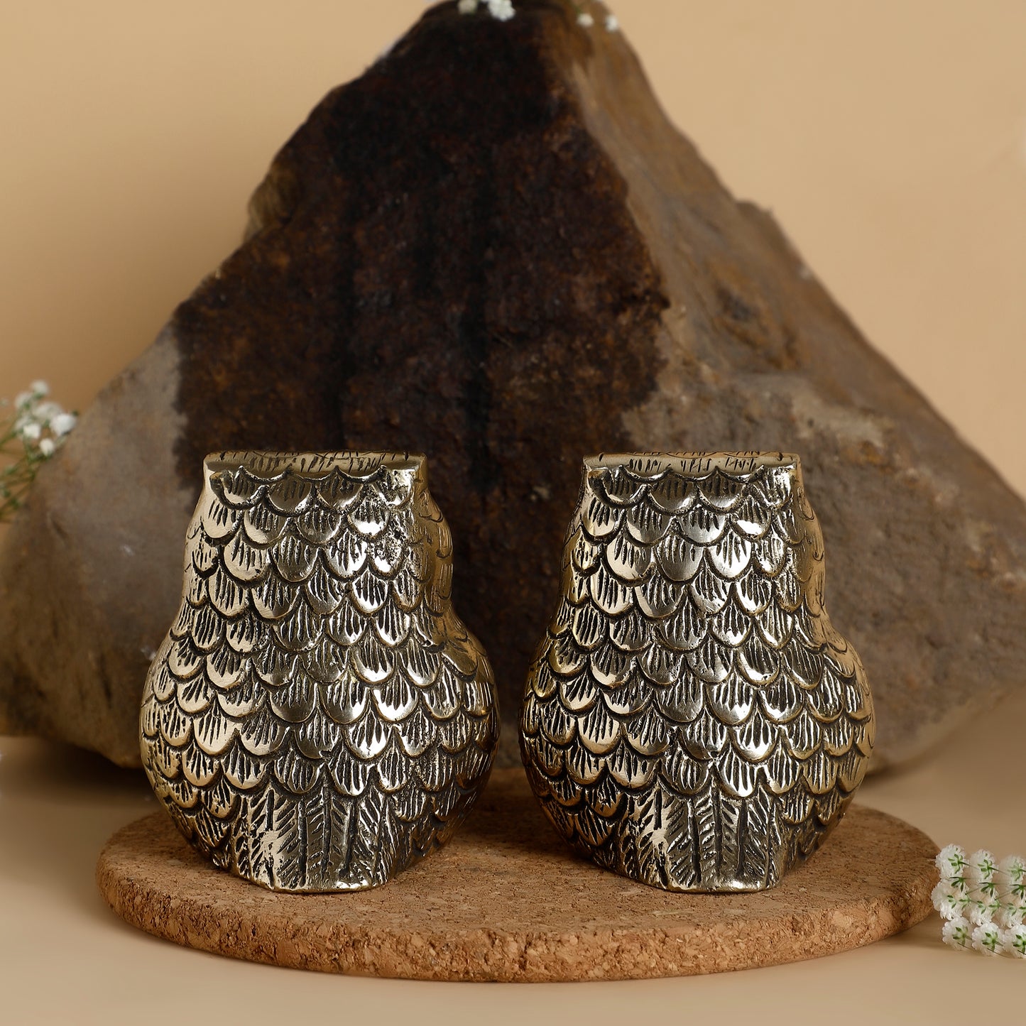 Handcrafted Brass Owl Figurine – Symbolic Decor for Study, Office & Spiritual Spaces