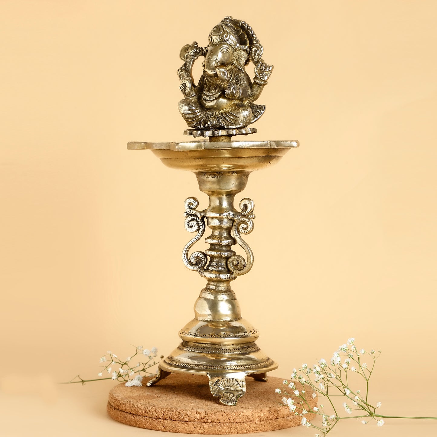 Ganesh Diya Sitting Base Ganesh Diya Best for Home Vaastu Pooja Temple Use Diya Best for Home Décor
