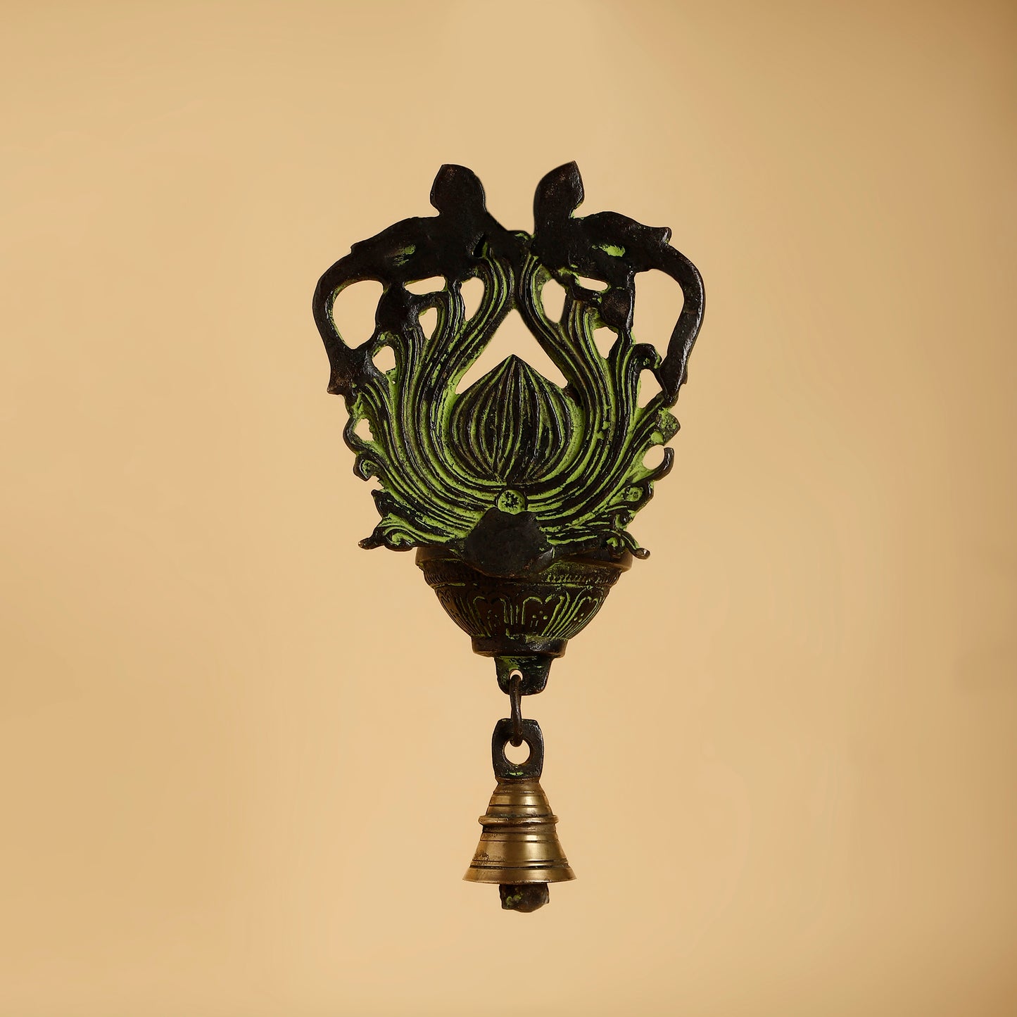 Handcrafted Brass Decorative Showpiece – Antique Finish Home & Office Accent for Spiritual and Artistic Décor