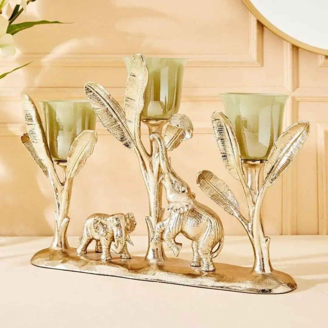 Elephant Glass Décor for Home | Luxury Decorative Elephant Showpieces