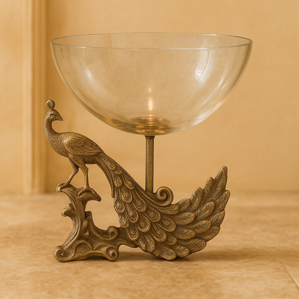 Peacock Glass Bowl – Decorative Home Décor & Elegant Centerpiece Gift