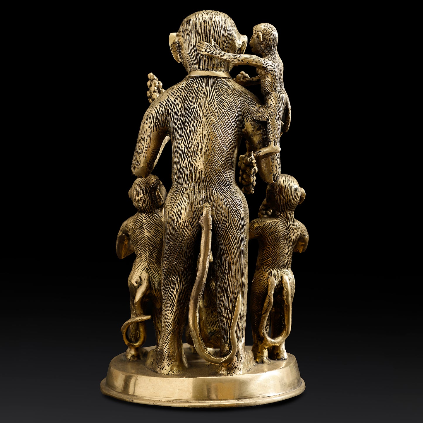 Brass Monkey | Monkey Family - Brass Sculpture