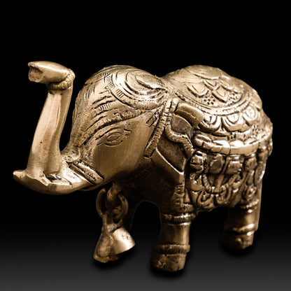 Handcrafted Brass Elephant Figurine – Ethnic Indian Decor Showpiece for Home & Office