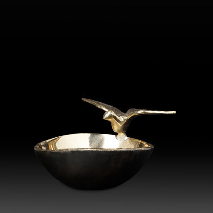 Handcrafted Brass Bird Urli Bowl – Traditional Indian Decor for Pooja & Festive Floral Arrangements