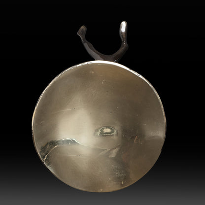 Handcrafted Brass Human Figurine Bowl Stand – Artistic Ethnic Centerpiece & Pooja Serveware