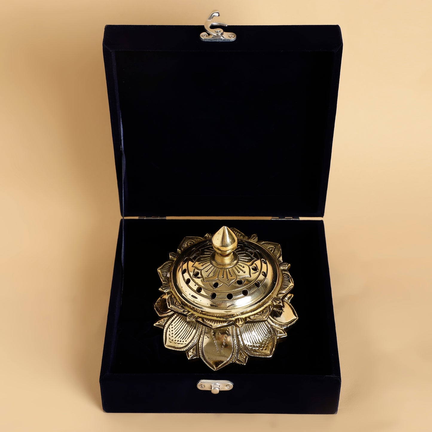 Brass Dhoop Dani | Loban Holder | Prayer Brass Incense Holder For Home Purifying