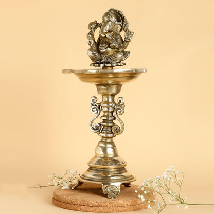 Ganesh Diya Sitting Base Ganesh Diya Best for Home Vaastu Pooja Temple Use Diya Best for Home Décor