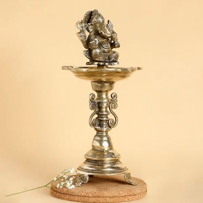 Ganesh Diya Sitting Base Ganesh Diya Best for Home Vaastu Pooja Temple Use Diya Best for Home Décor