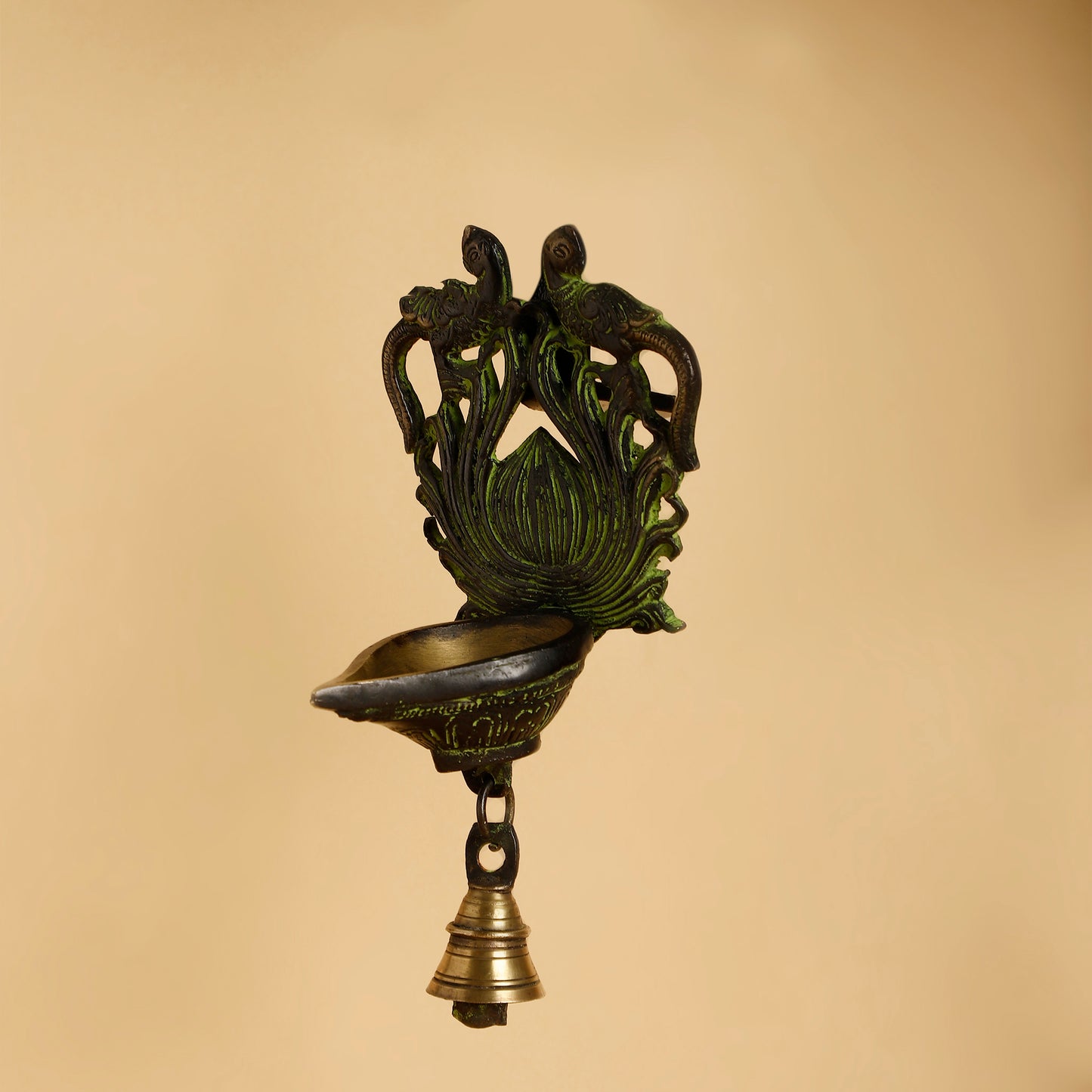 Handcrafted Brass Decorative Showpiece – Antique Finish Home & Office Accent for Spiritual and Artistic Décor